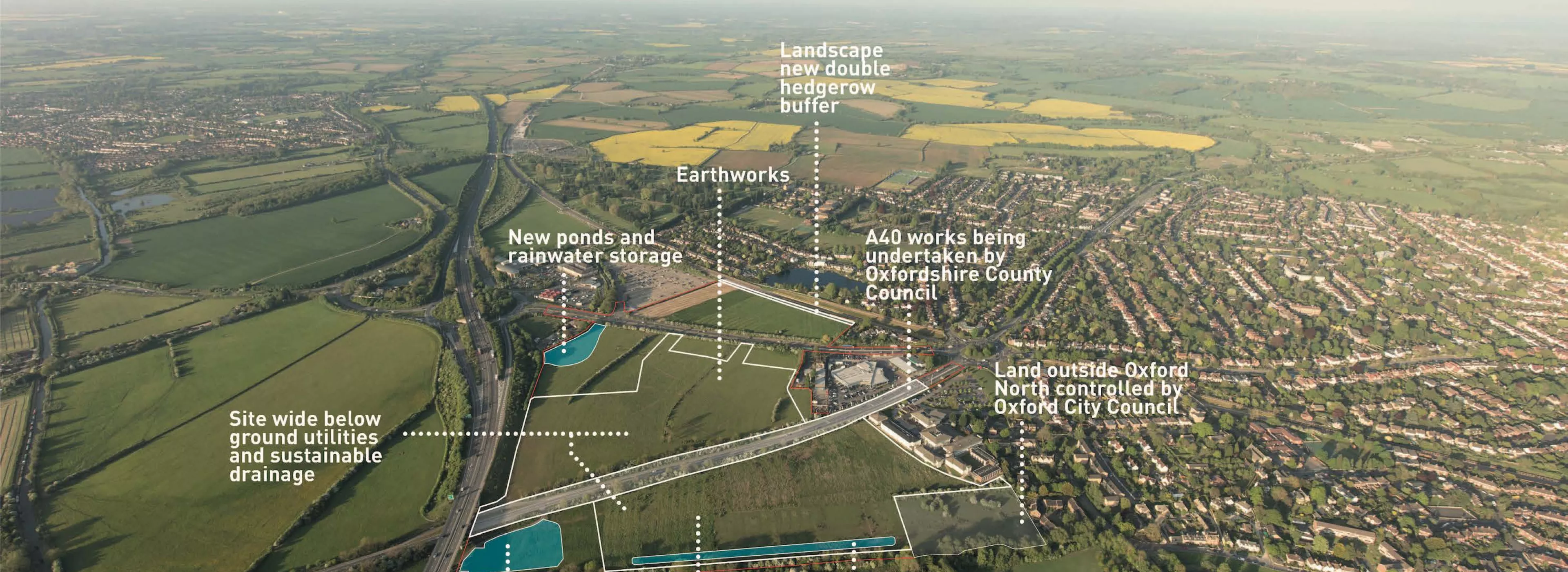 Oxford North aerial showing enabling works to start in August 2021